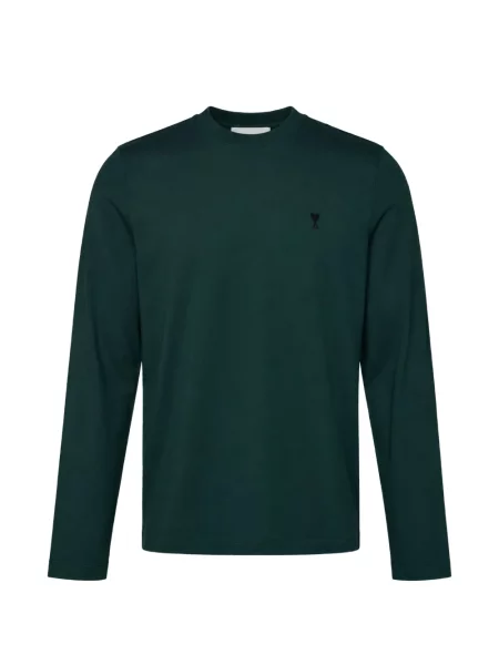 Lung tricou Ami Paris verde