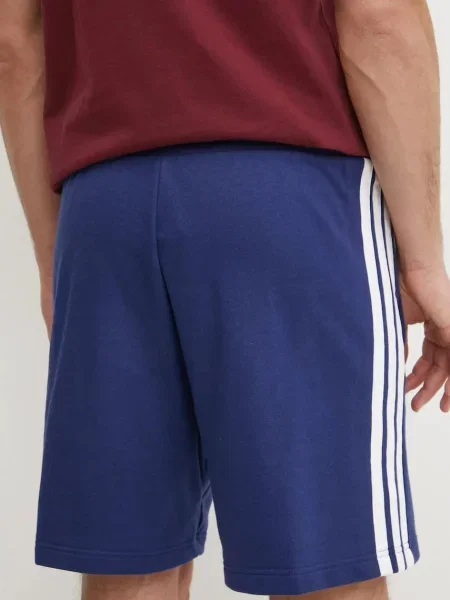 Csíkos frottír rövidnadrág Adidas kék