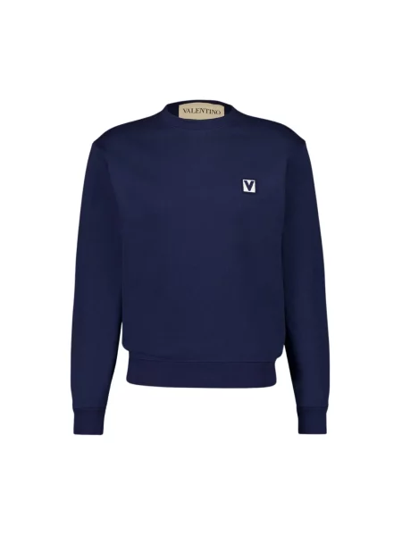 Lniana bluza Valentino Garavani niebieska