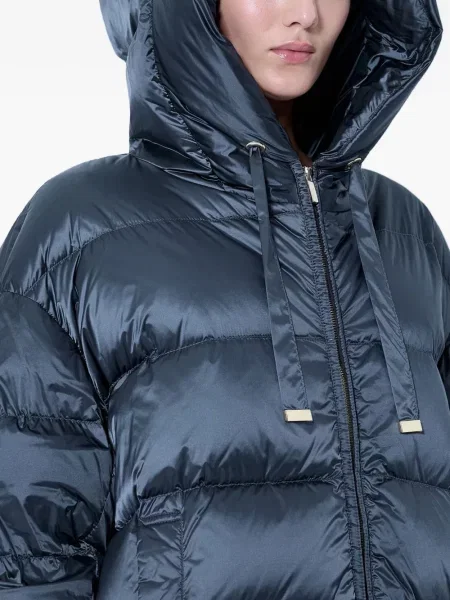 Geacă Max Mara cu glugă albastru
