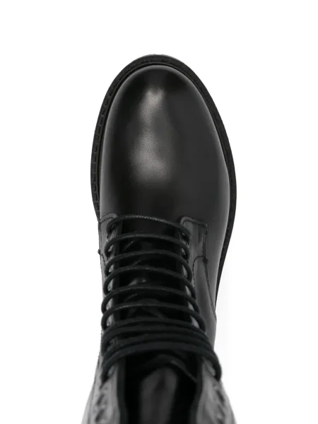 Botine Metisse cu șireturi din piele negru