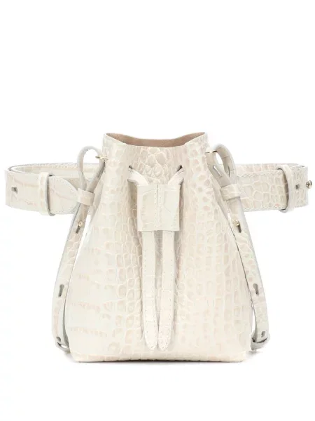 Torebka skórzana Nanushka skórzana beżowa