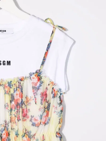 Dětské košilové šaty Msgm žluté