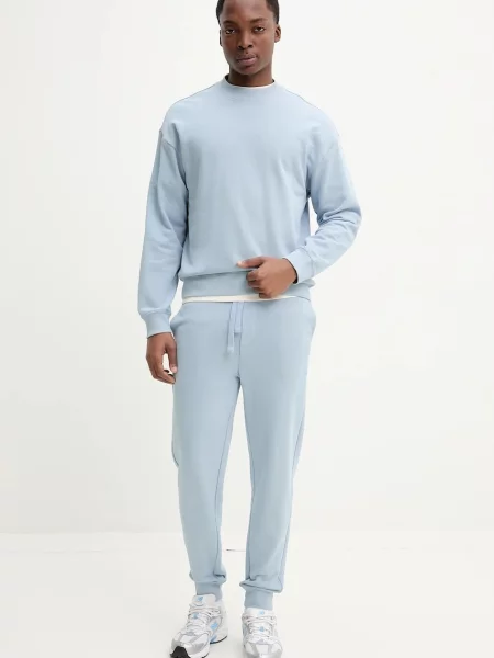 Hugo Blue t-shirt z nadrukiem beżowy