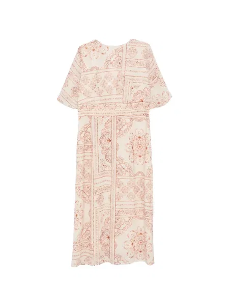 Rochie midi Maison123 cu imagine cu decolteu în V cu model paisley