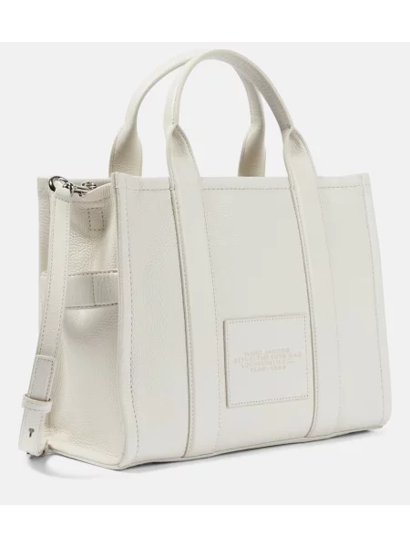 Geanta de piele Marc Jacobs din piele alb