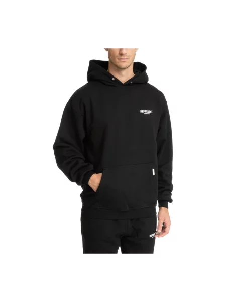 Bluza z kapturem Represent z kapturem z nadrukiem czarna