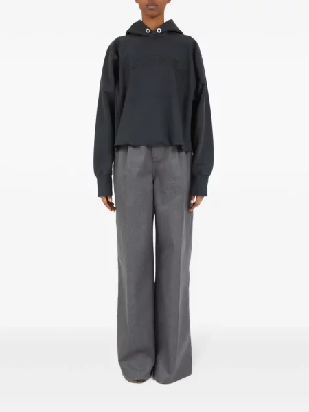 Суичър с качулка Maison Margiela бродиран сиво