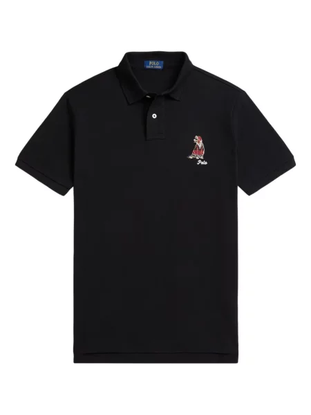 Șapcă Polo Ralph Lauren de mătase cu broderie cu dungi negru