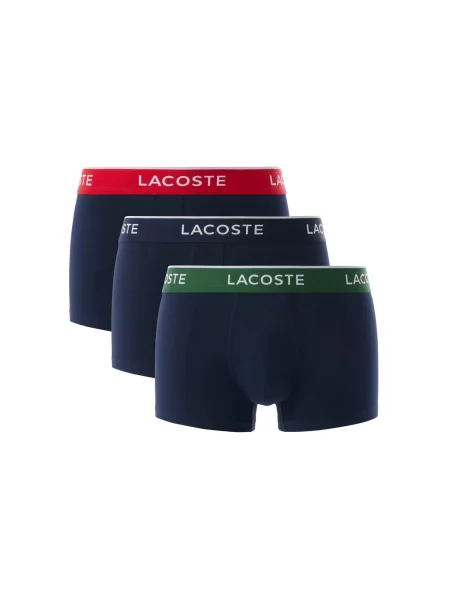 Pánske boxerky Lacoste 3 páry navy blue/green/red/navy blue biela