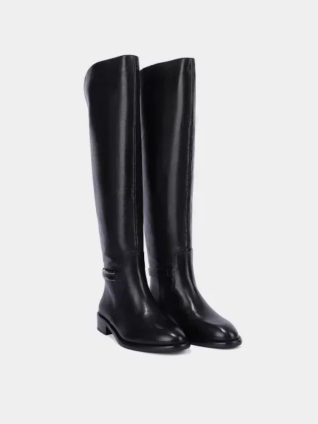 Шкіряні Ботфорти MIRATON чорний