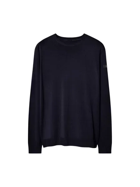 Dzianinowy sweter Rrd niebieski