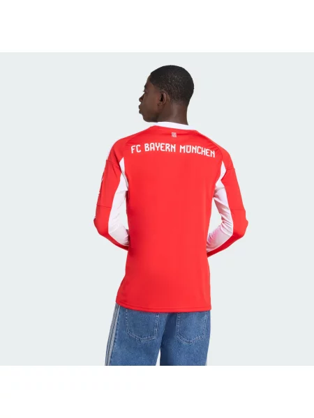 Dlouhé tričko s dlouhým rukávem Adidas s dlouhými rukávy červené
