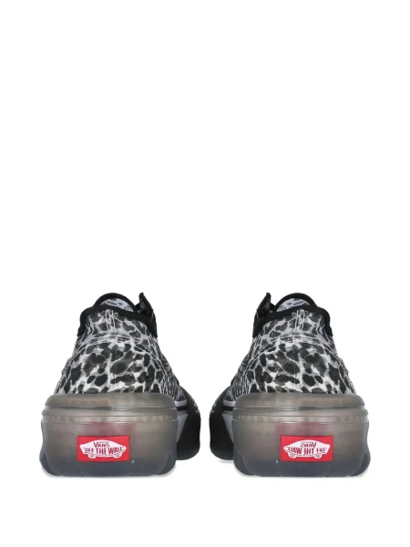 Sneakerși Vans cu platformă cu imagine cu model leopard gri