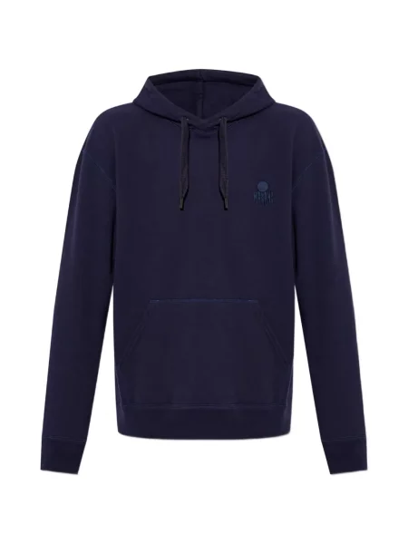 Hanorac cu glugă Marant cu broderie albastru
