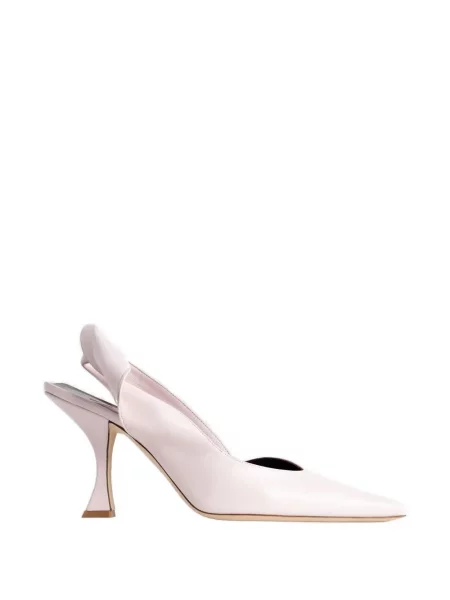 Pantofi cu toc By Far cu bretele roz