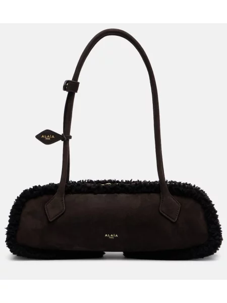 Torebka Alaïa zamszowa brązowa