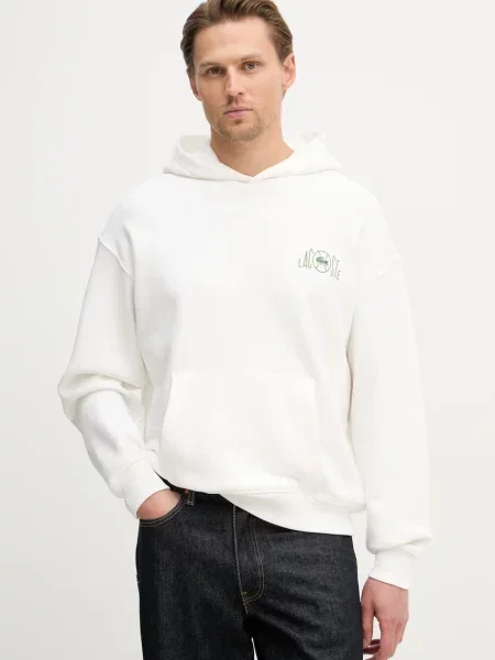 Lacoste Bluza z kapturem biała