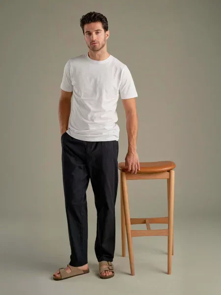 TEESHOPPEN Pantaloni Cotton negru
