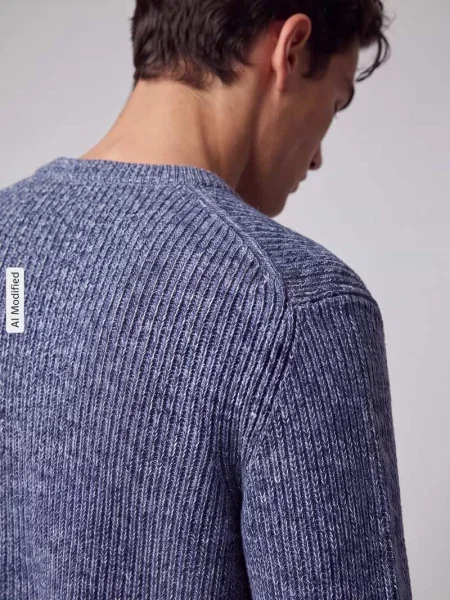 Sweter z imitacją dzianiny Selected