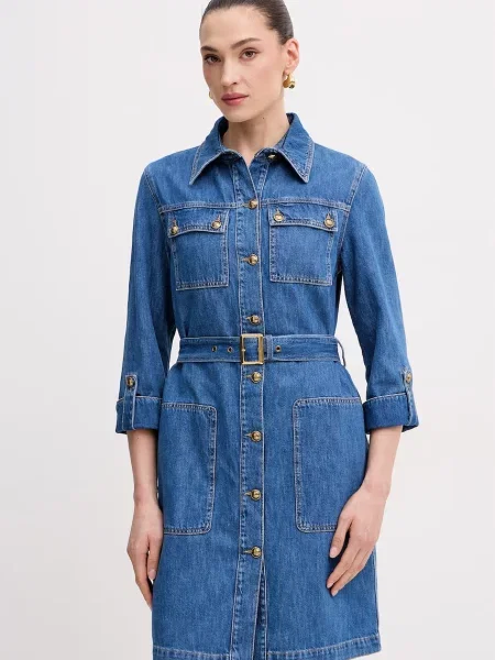 Luisa Spagnoli sukienka Passetto niebieska