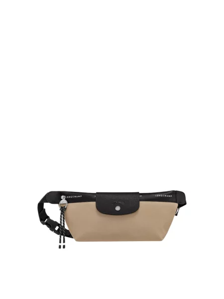 Pasek Longchamp skórzany beżowy