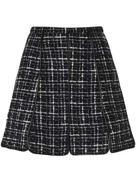Fusta mini Genny din tweed negru