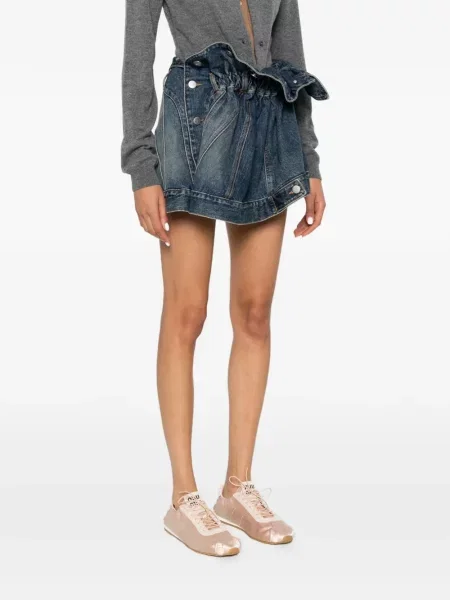 Fustă August Barron asimetrică albastru