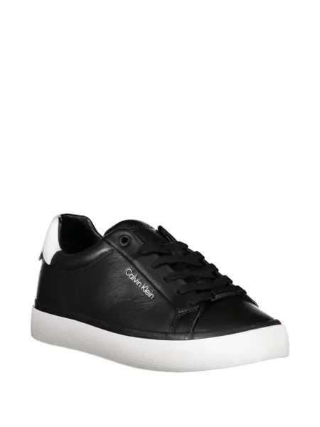 Sneakerși Calvin Klein din piele negru
