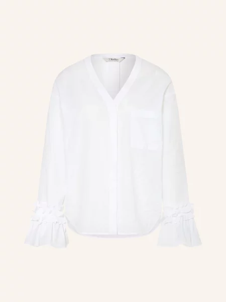 Halenka 's Max Mara s volány bílá