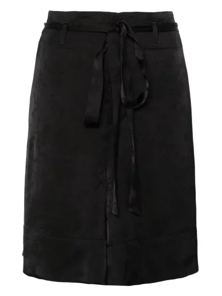 Pantaloni scurți Ann Demeulemeester din jacard negru