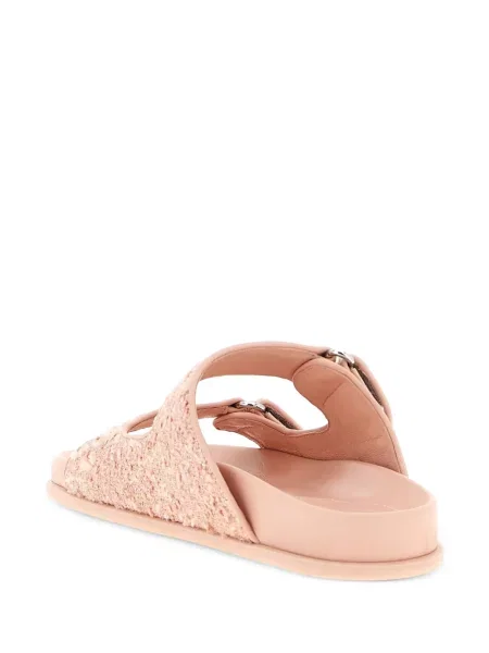 Sandale Jimmy Choo sa perlicama od tvida ružičasta