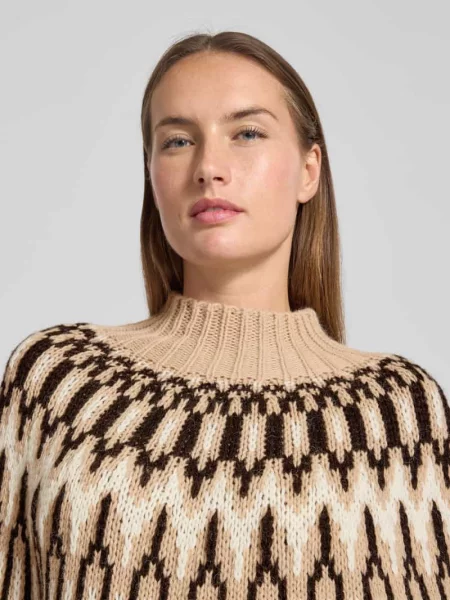 Sweter z dzianiny z prążkowanymi wykończeniami Drykorn