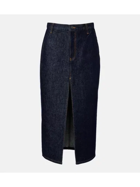Fustă din denim Khaite albastru