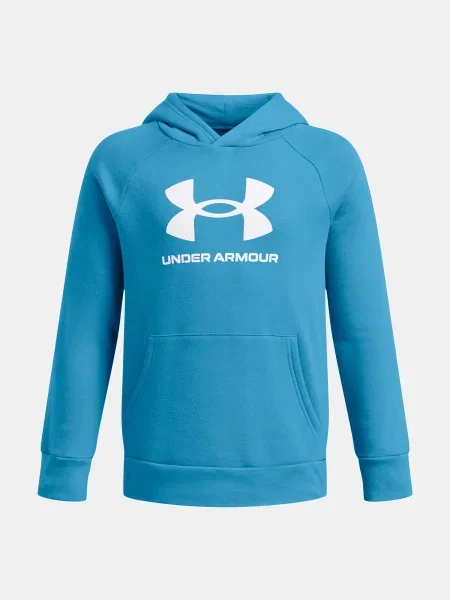 Hanorac cu glugă copii Under Armour albastru