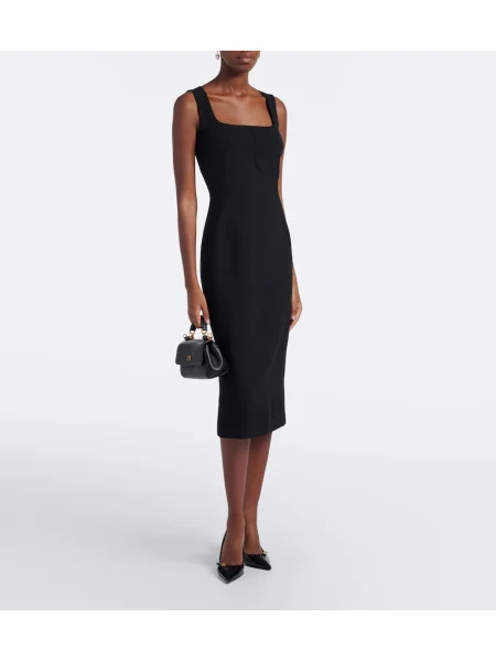 Rochie midi Dolce&gabbana de lână negru