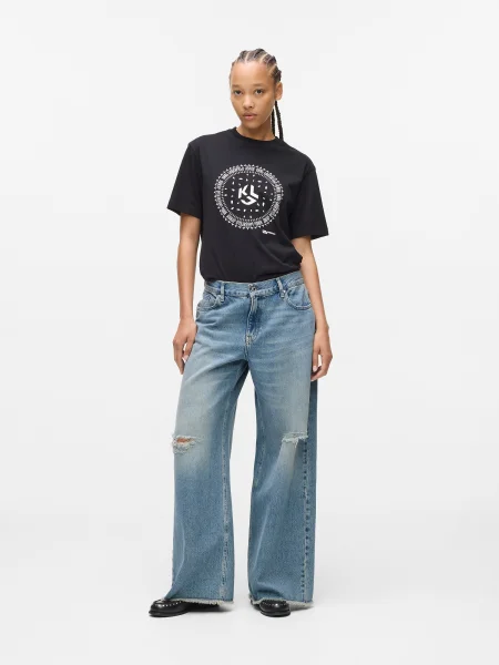 KARL LAGERFELD JEANS Kavbojke temno modra