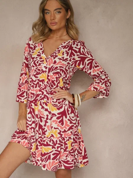 Rochie Lirese cu bordo galbenă