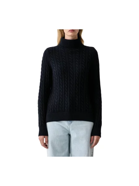 Sweter z golfem Barbour niebieski
