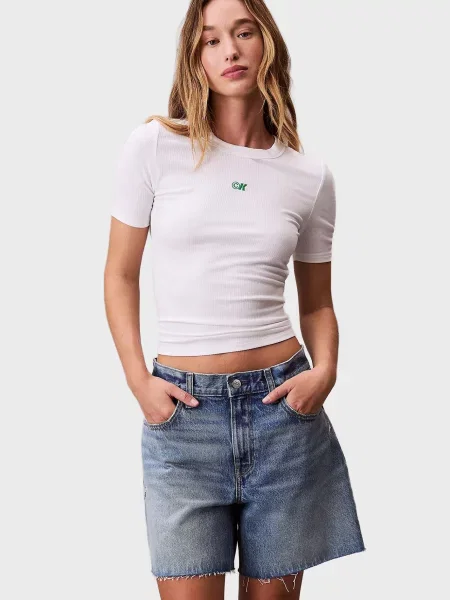Футболка Calvin Klein Jeans з модала біла