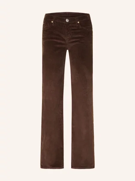 True Religion Bootcut Kalhoty Sophie Bootcut S Rozšířenými Nohavicemi Z Manšestru brown hnědé