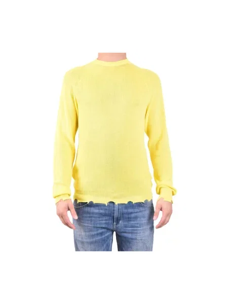 Sweter Laneus wełniany żółty