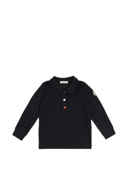 Koszulka polo dziecięca Moncler Enfant niebieska