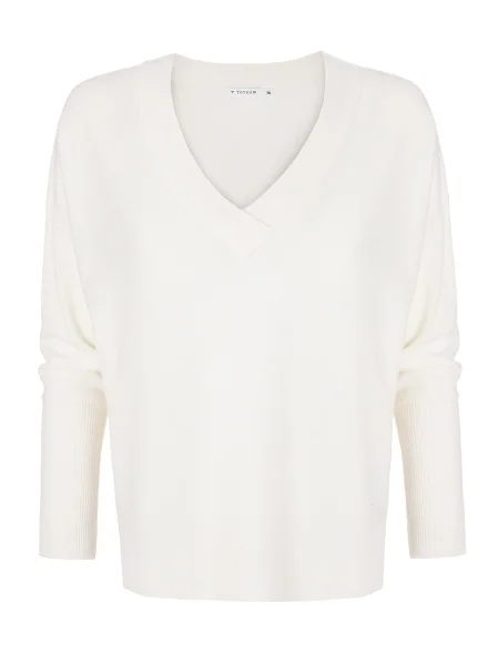 TATUUM Pulover Ponno murdar alb