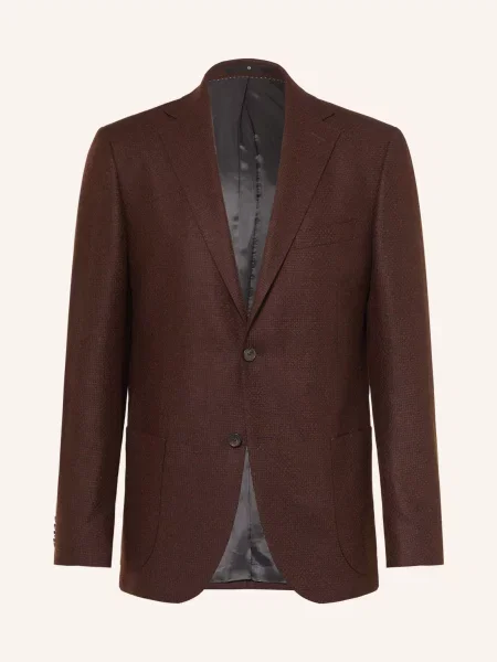 Dressler Sako Regular Fit tmavě / tmavě hnědá červená