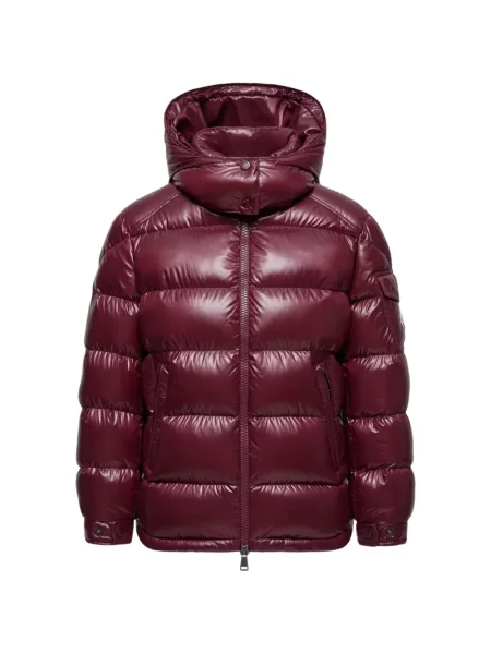 Geacă Moncler Maire cu glugă roșu