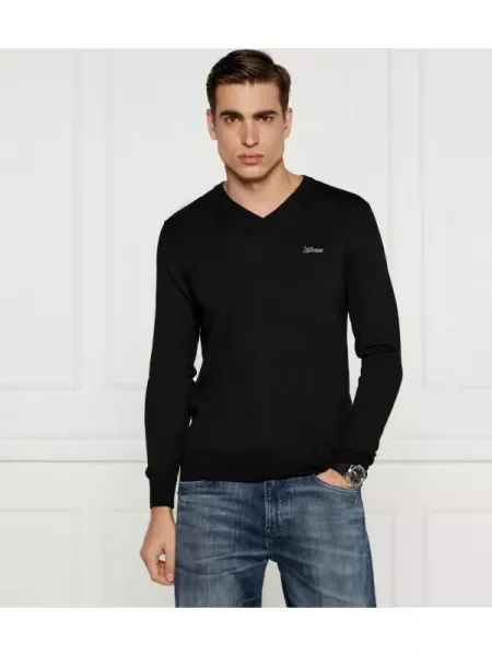 GUESS Pulover DAREN cu adaos de lână negru