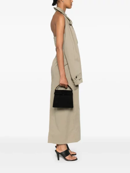 Semišová kabelka Ferragamo Pre-owned černá