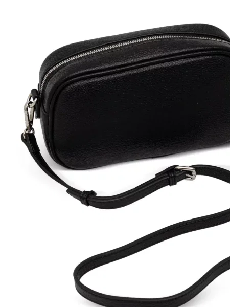 Crossbody táska Ermanno Firenze autogrammal fekete