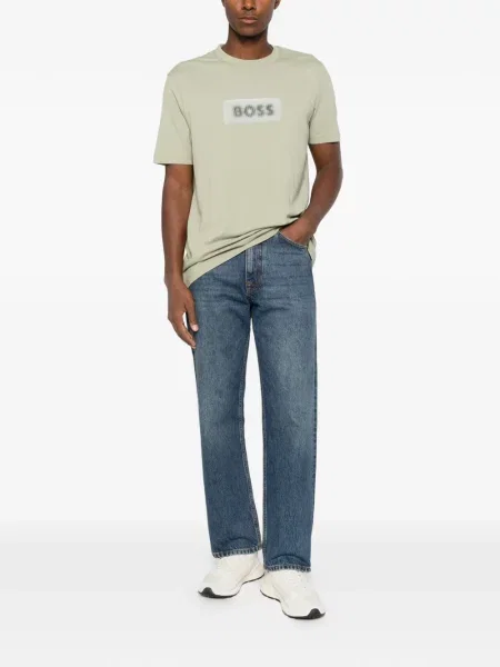 Tricou Boss cu autograf verde